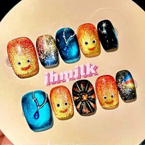 Presell: “Howl's Heart - Calcefer” Custom press on nails
